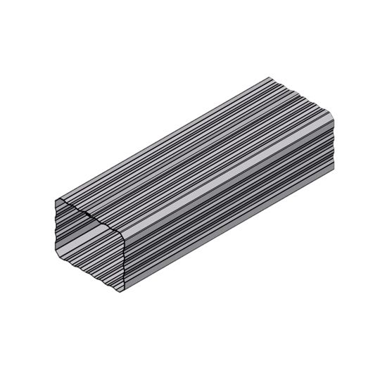 ATAS International 3" x 4" x 10' Corrugated Downspout