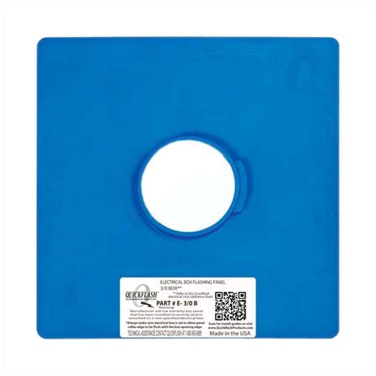 Quickflash E-3/0 B Electrical 3/0 Box Flashing Panel