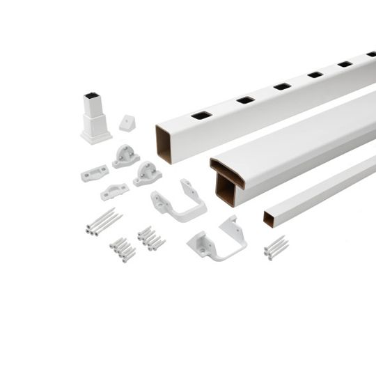 Trex Select Stair T-Rail Kit with Square Composites Balusters — TRXSTRSRKSQ836WH