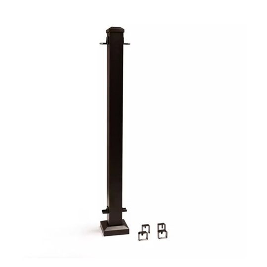 Trex 2.5" x 2.5" Select Aluminum Rail Line Post — TRXSLPA2537BB