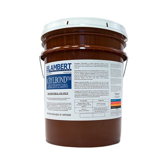 Lambert Corporation Acrylbond Acrylic Latex Admix/Bonding Adhesive - 5 Gallon Pail — LBCACRP