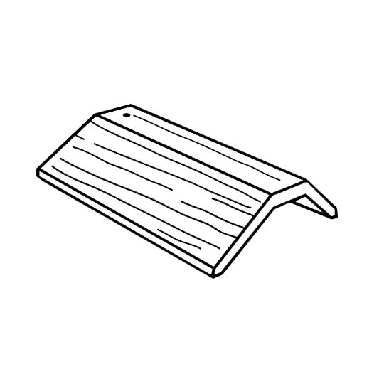 Newpoint Saxony Shake 3-Sided Ridge Tile — DISCMAB451824372