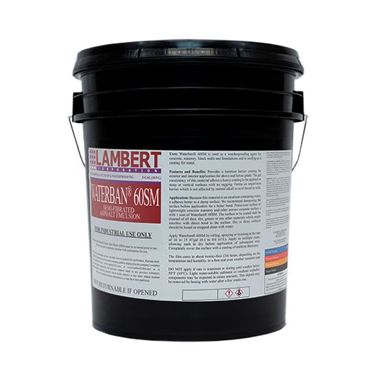 Lambert Corporation Waterban 60SM Semi-Fibrated Asphalt Emulsion - 5 Gallon Pail