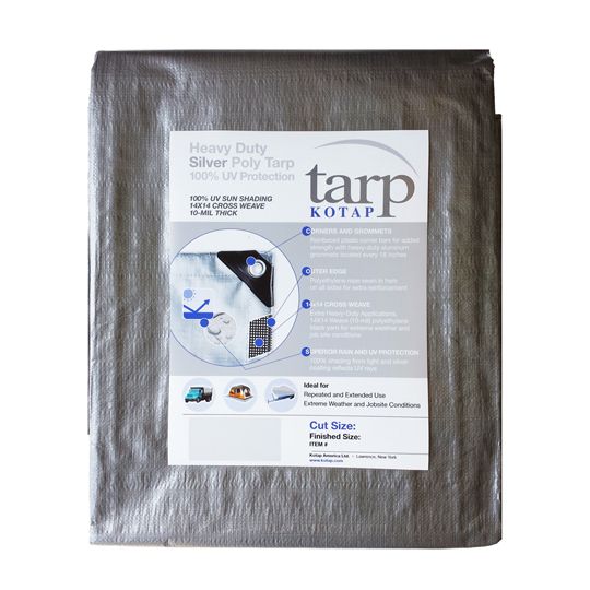 Kotap America 10 mil x 20' x 30' Heavy-Duty UV Blocking Poly Tarp