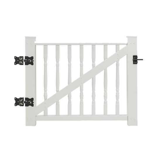 Color Guard Railing Systems 42" x 4' Architectural Vinyl Gate — COGWG424AR