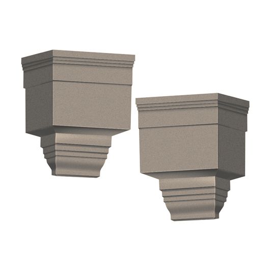 Mid-America Exterior Dentil Trim Left and Right End Cap Kit — MABEDCEC008