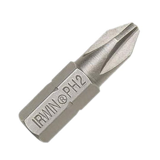 Irwin Tools #1 x 1/4" Dia. Phillips Head Insert Bit - Pack of 2