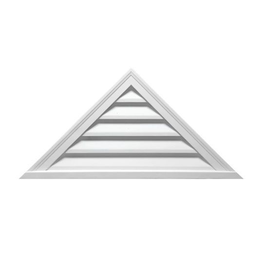 Fypon Molded Millwork 88" x 22" Brickmould Style Triangle Louver