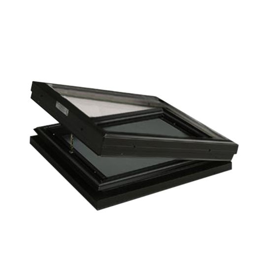 Solar Industries 22-1/4" x 46-1/4" x 25-1/4" Mill Finish Curb Mount Double Dome Skylight
