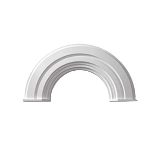 Fypon Molded Millwork 36" Decorative Half-Round Arch Trim with Keystone