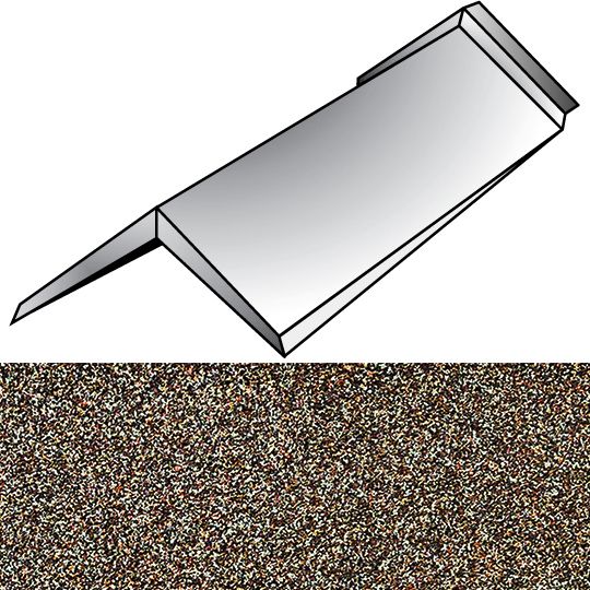 Unified Steel 6" x 14-1/2" Shake Cap Hip & Ridge — Metal Roofing — BORSHKCTW