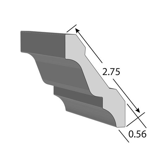 Kleer 2-3/4" x 16' Crown Moulding
