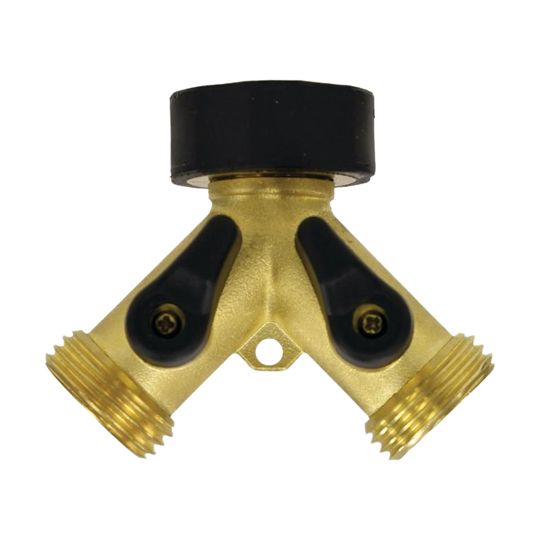 Gilmour Solid Brass "Y" Shut-Off Connector