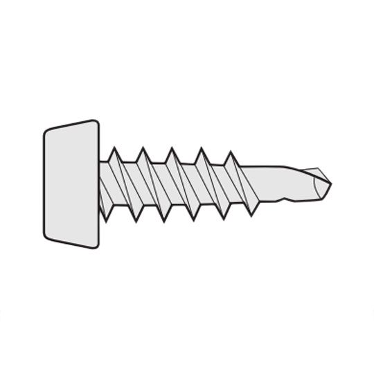 Starborn Industries 5/8" Pan-Head Self-Drilling Zinc Framing Screws - Carton of 6,000