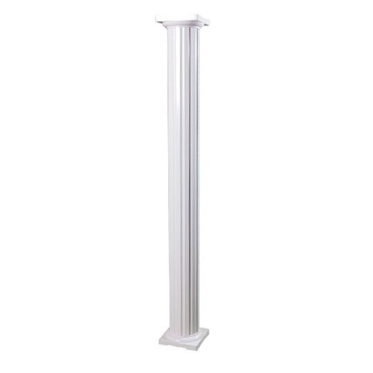Superior Aluminum 6" x 10' Fluted Round Column with Standard Cap & Base