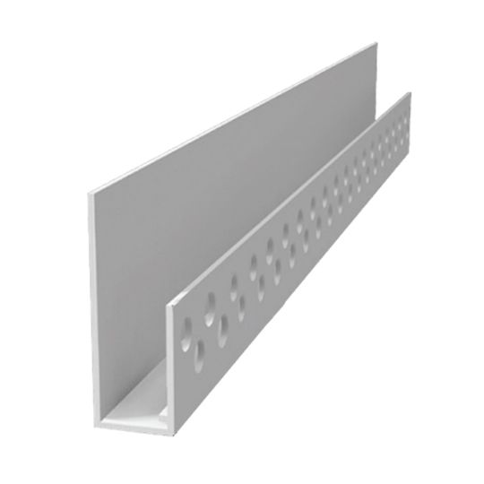 Vinyl Corp 1/16" Defs Casing Bead for 1/2" Insulation with Drip - 1-3/4" Back Flange & 5/8" Perforated Flange