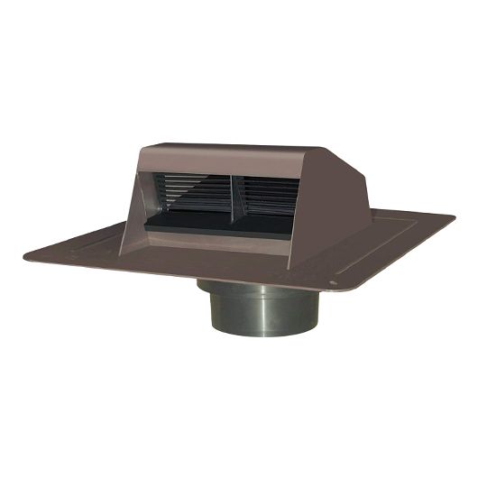 Duraflo Bathroom Exhaust Vent with Flapper & Attached Collar — Ventilation and Drainage — DUF6011BR
