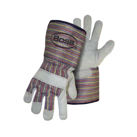 Boss Manufacturing Boss Cowhide Leather Palm Gauntlet Cuff Gloves