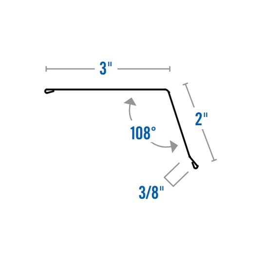 TRI-BUILT 2" x 3" Steel Gutter Apron — Flashings — TRI33008XA06TB