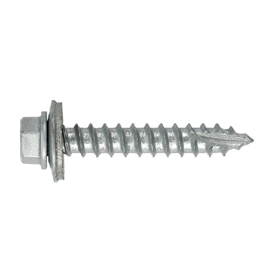SFS Intec #14 x 1-1/2" Wood Screws with 5/16" Hex Washer Head - Bag of 250