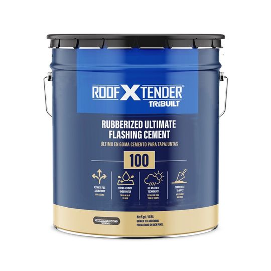 TRI-BUILT Roof X Tender 100 Ultimate Rubberized Flashing Cement — Adhesives, Caulks & Sealants — TRIRX100USGFC5G