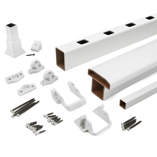 Trex Select Stair T-Rail Kit with Square Composites Balusters — TRXSTRSRKSQ636WH