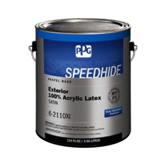 PPG Industries (6-2110XI) Speedhide Exterior 100% Acrylic Latex Satin with Pastel Base - 5 Gallon Pail