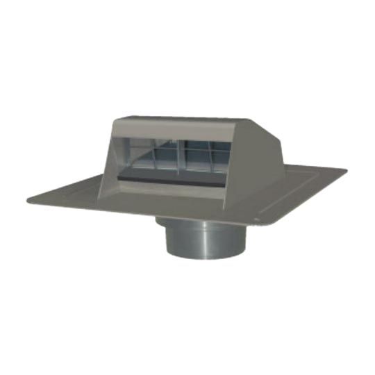Duraflo Roof Dryer Vent with Flapper & Attached Collar — DUF6013RFDVWW