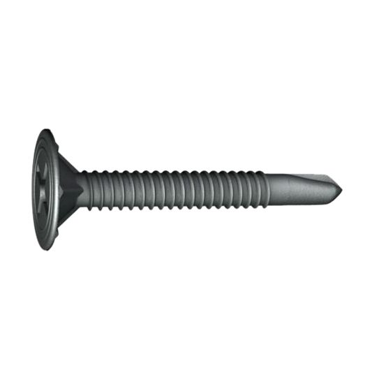 Grabber Construction Products #8 x 2-3/8" Flat Wafer Head Drill Point Phillips GrabberGard - Carton of 3,000