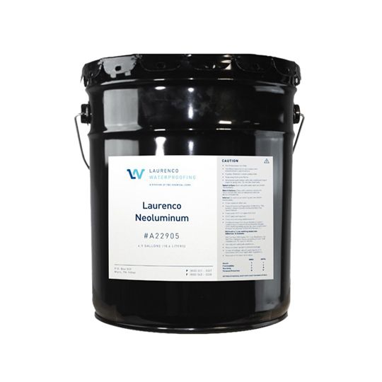 Laurenco Waterproofing Neoluminum Aluminized Rubber Roof Coating - 5 Gallon Pail