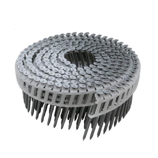 National Nail 2-1/2" x .092 Hot-Dipped Galvanized Ring Shank Plastic Coil Nails - Carton of 4,800