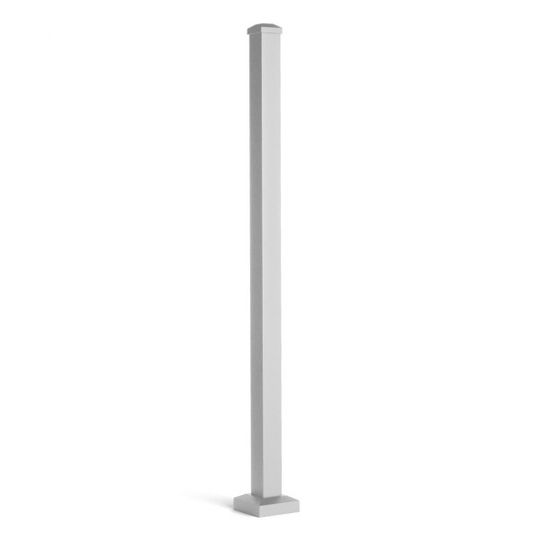 Trex 53" Signature Aluminum Post with Cap & Skirt — TRXSHPCS2553WH