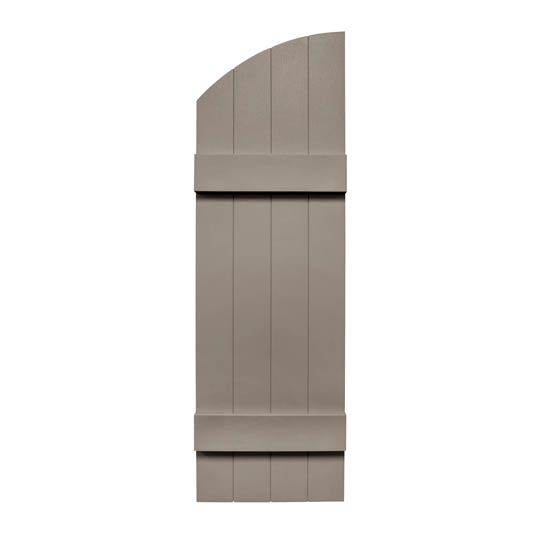 Mid-America Board-N-Batten Standard Four-Board Joined Shutter with Arch Top — MABBNB4BJ1465008