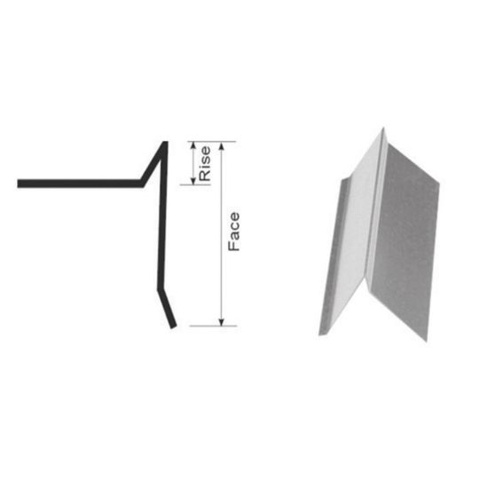 TRI-BUILT 28 Gauge x 2" x 4" x 1/2" Gravel Guard — Flashings — TRIAMGG62FBR28HR