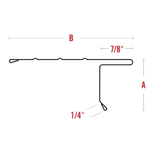 Klauer Manufacturing Company 26 Gauge x 6" x 10' Steel Style Ll (D-Style) Roof Edge — Flashings — KLA6LLRECH7126