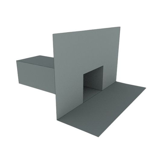 Able Sheet Metal 6" x 6" Galvanized Center Scupper