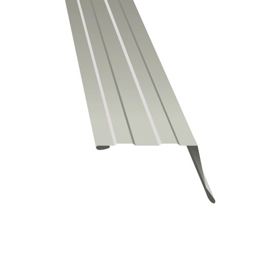 Metal Sales H2" Standard Aluminum Style H Roof Edge with Hems — MTSDEH2BZ
