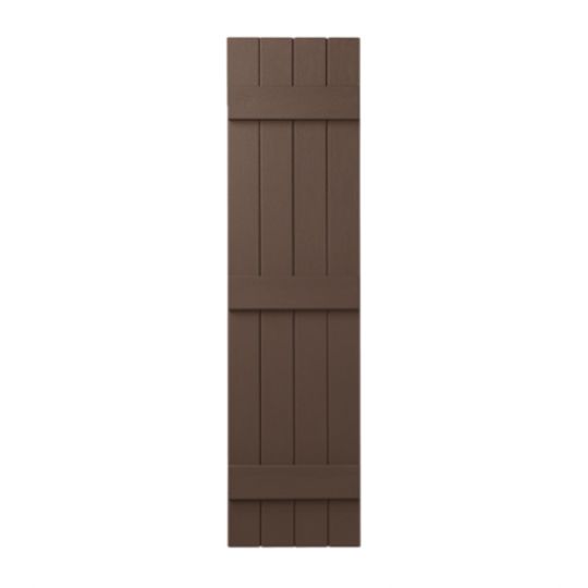 Mastic 15" x 59" Board & Batten Standard 4-Board Shutters - Closed Style — ACOVIN4C1559SL