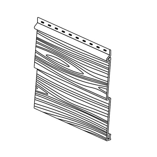 Klauer Manufacturing Company 8" x 12'6" Classic Steel Horizontal Woodgrain Siding Panel — KLAHZWGSSG8