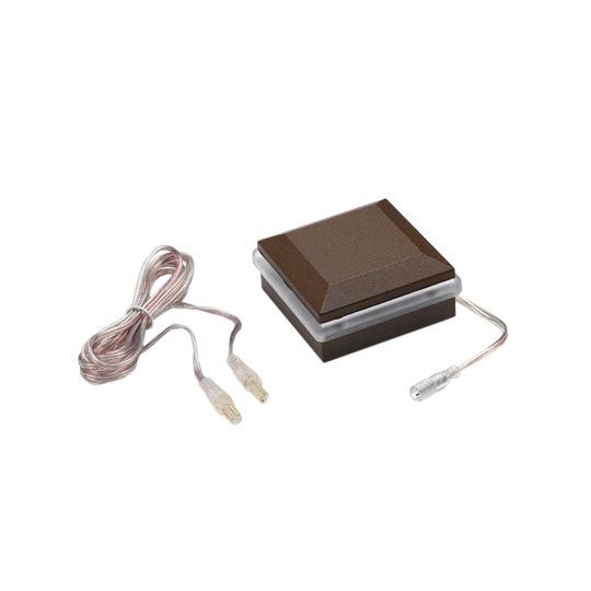 Trex 2-1/2" x 2-1/2" Transcend Aluminum LED Post Cap Light — TRXBZALCAPLED25