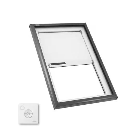 Velux Fixed Curb-Mounted Skylight With Low E - Solar Blind and Remote — VELFCM3046LAM