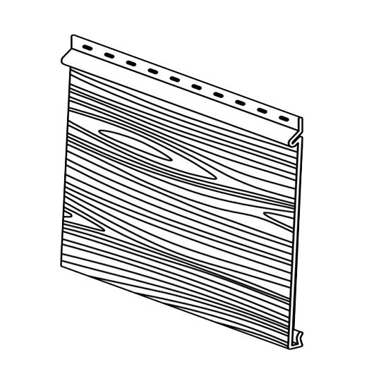 Klauer Manufacturing Company Single 6" Classic Woodgrain Steel Siding — KLAS6WGSSBR