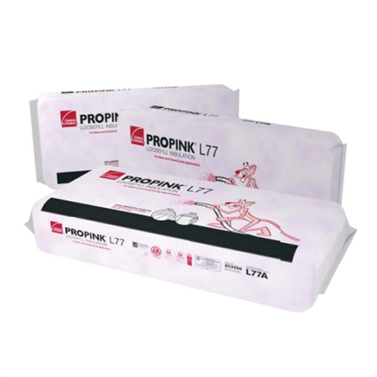 Owens Corning ProPink L77S Pink Fiberglas Unbonded Loosefill Insulation - 33 Lb. Bag