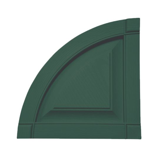 Mid-America Raised Panel Quarter Round Arch Top for Standard Raised Panel Shutters — MABATP12FG