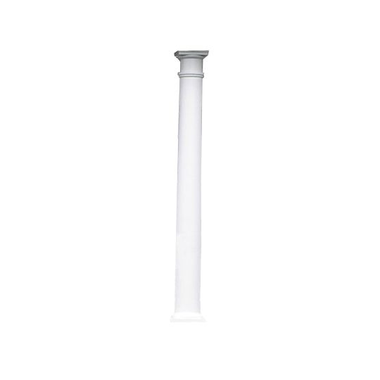 Fairway Building Products 8" Premier Round Vinyl Column & Cap/Base with Accent Ring - Tapered