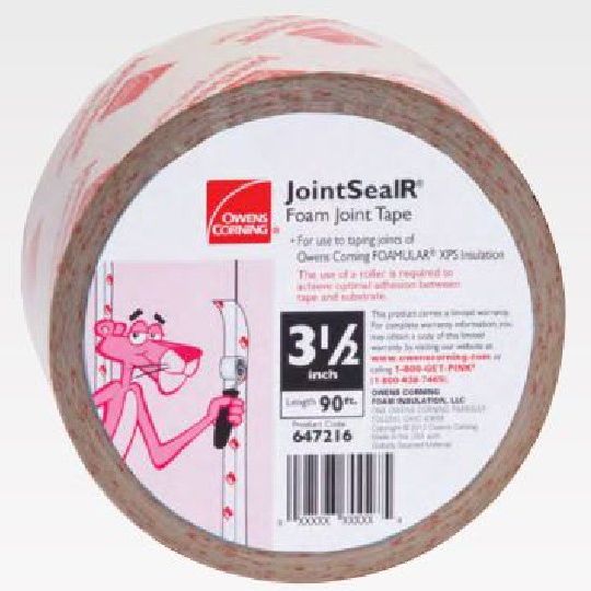 Owens Corning 3-1/2" x 90' JointSealR Foam Joint Tape Roll - Unlabeled Bulk