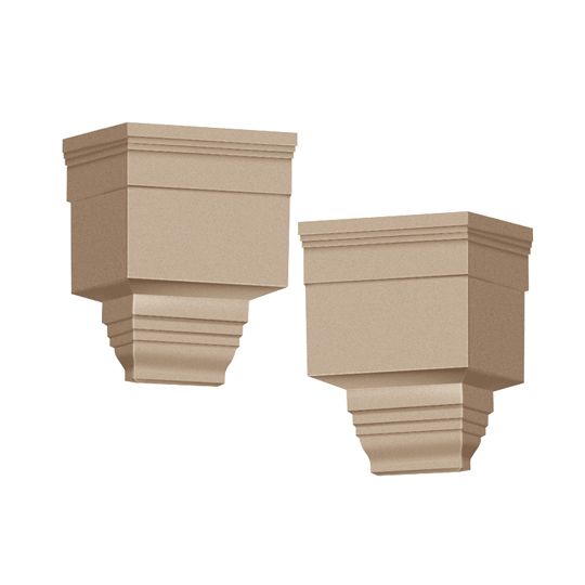 Mid-America Exterior Dentil Trim Left and Right End Cap Kit — MABEDCEC023