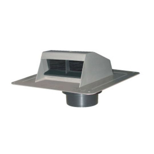 Duraflo Bathroom Exhaust Vent with Flapper & Attached Collar — Ventilation and Drainage — DUF6011WW