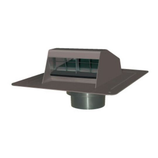 Duraflo Roof Dryer Vent with Flapper & Attached Collar — DUF6013RFDVBR