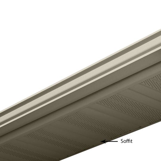 Edco Products 16" x 12' Aluma-Kore Center Vent Quad Soffit - Entex Finish — EPIQC1612ALC